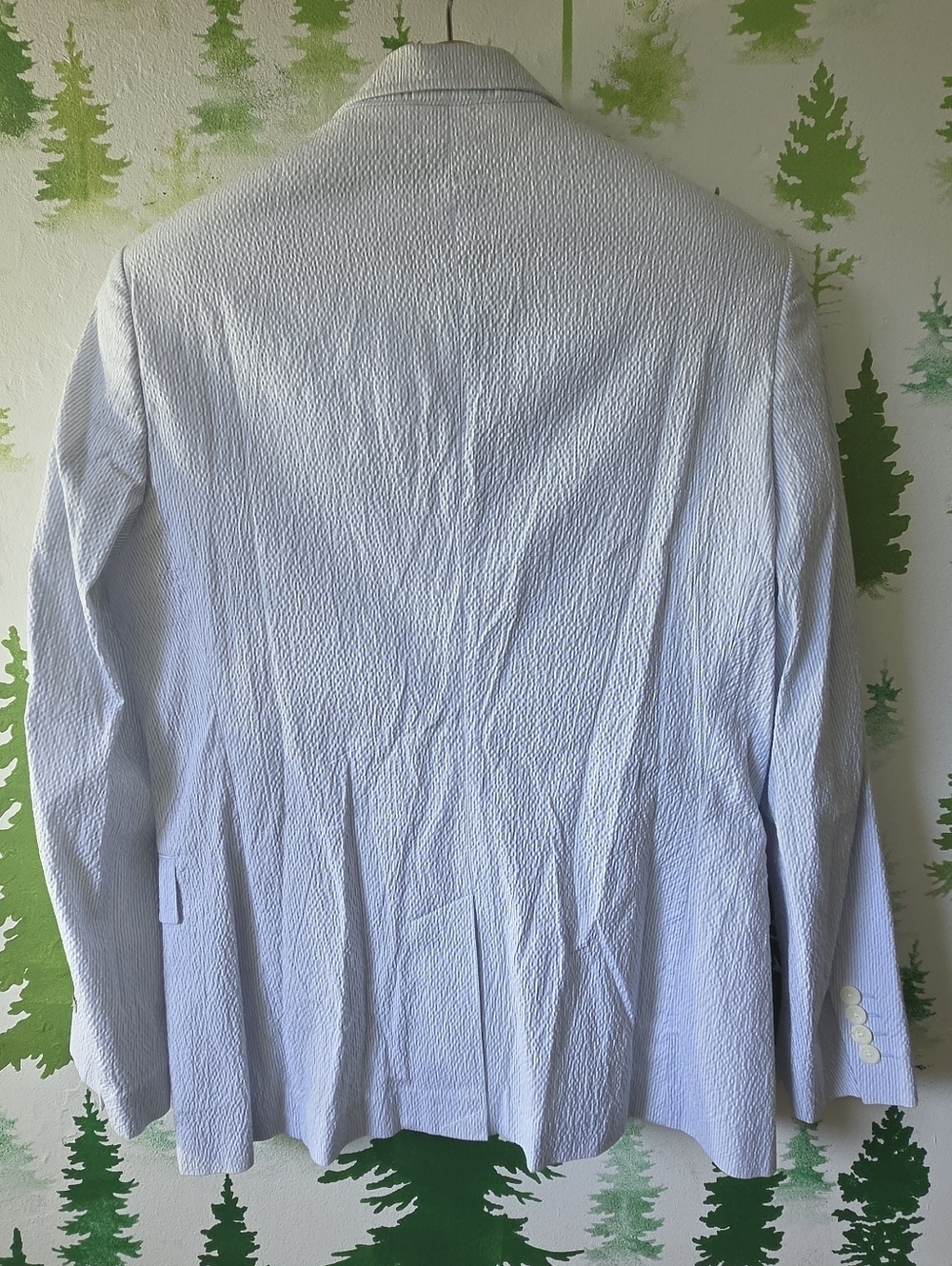 INC International Concepts Light Blue Seersucker Sport Coat - Picture 2 of 11